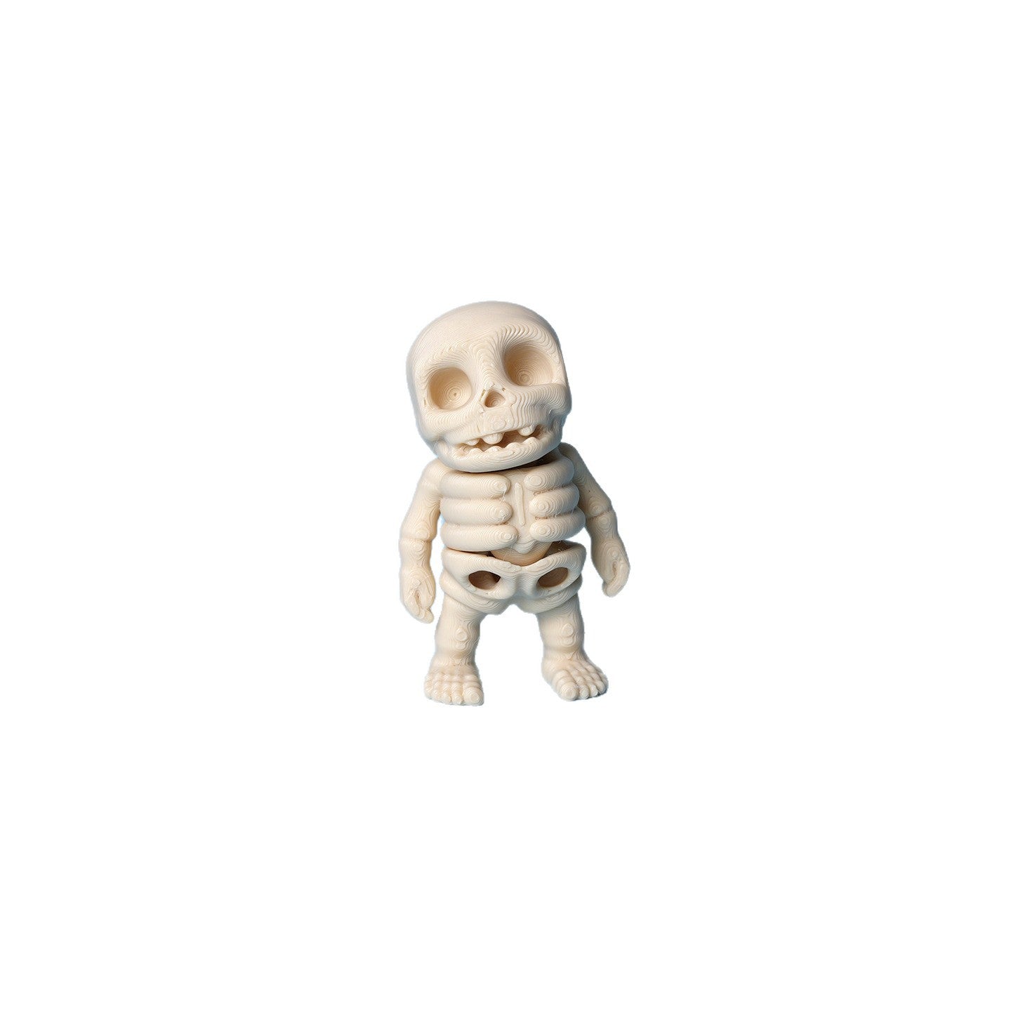 Wholesale 5pcs/pack 3D printed skull figurine office toy small ornaments popular fun creative ugly cute skull skeleton model